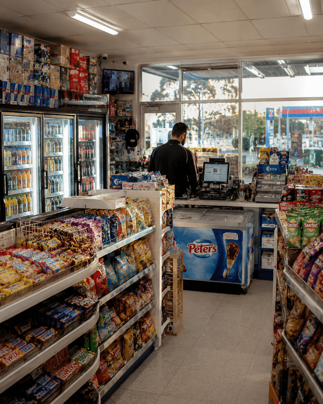 Australian convenience store interior with aisles and counter — convenience store insurance