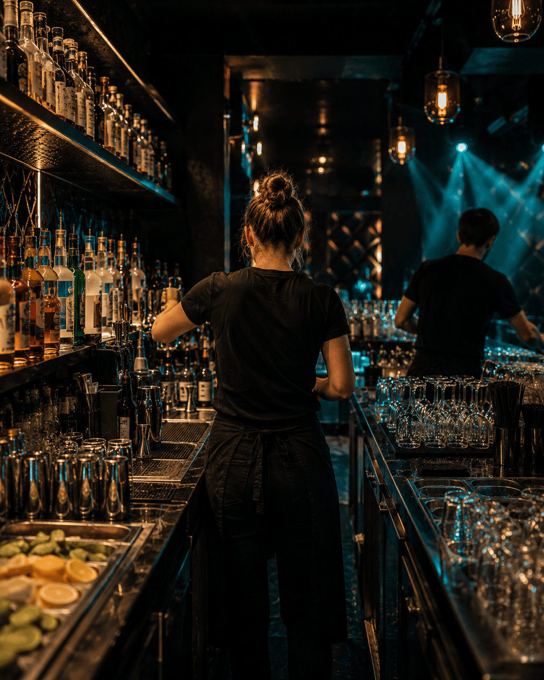 Nightclub bar being prepared for service — Ideal Insurance Brokers