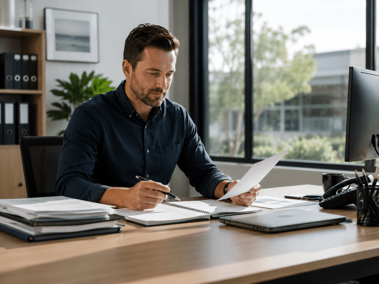 Modern Australian commercial office building — business insurance