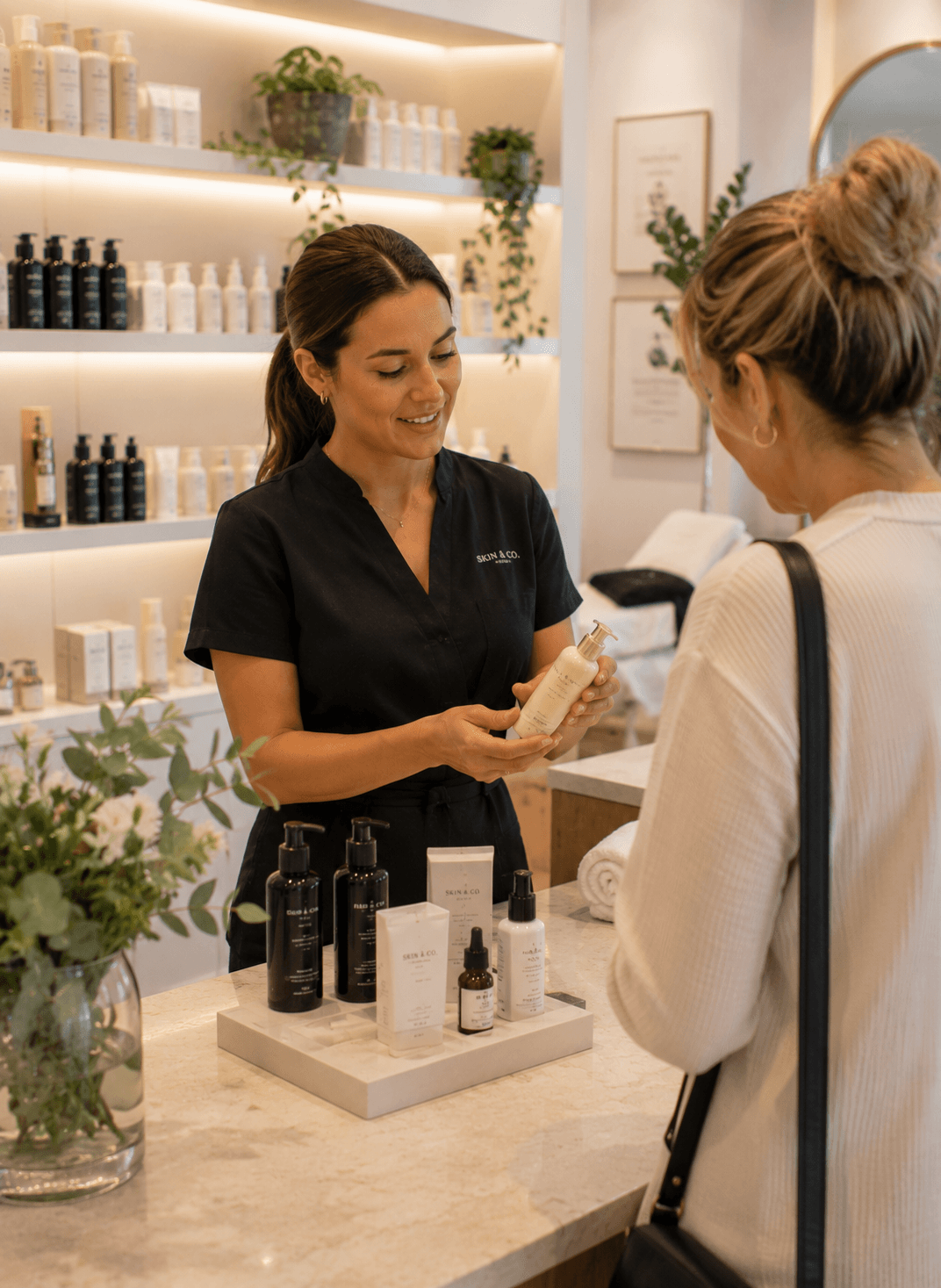 Beautician in an Australian beauty retail studio — Ideal Insurance Brokers