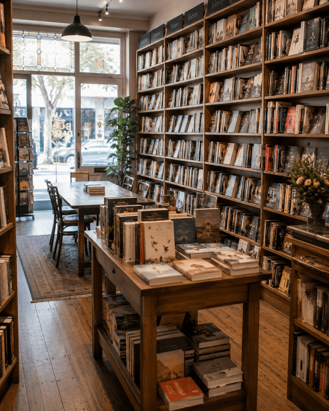 Independent Australian bookshop with floor-to-ceiling shelves — bookstore insurance
