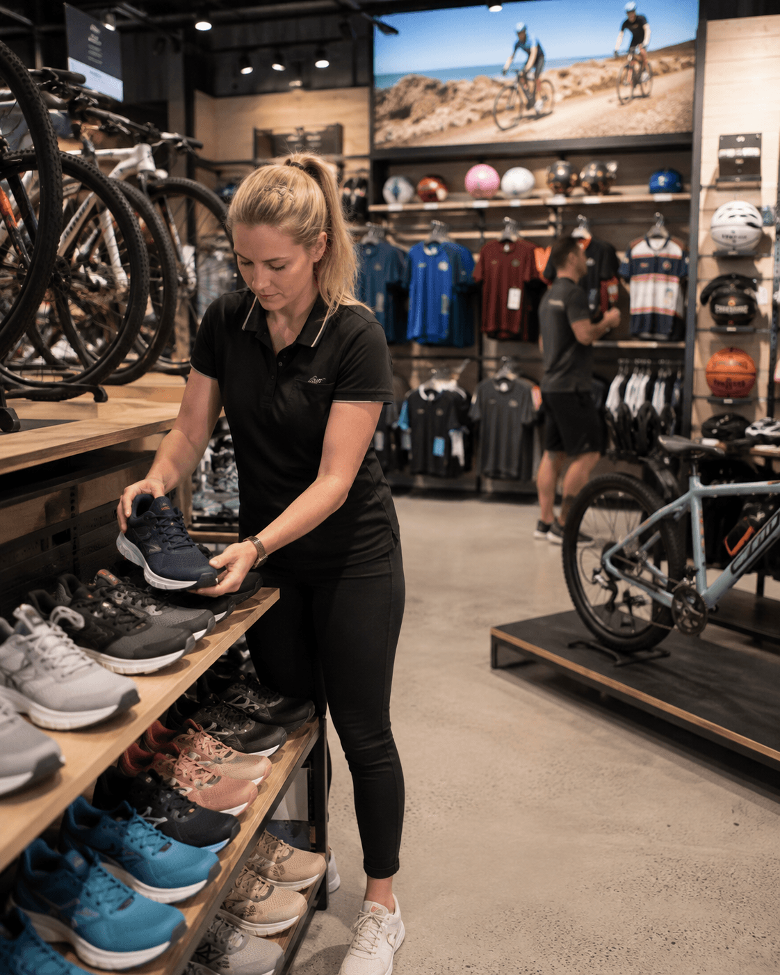 Sporting goods store with bikes and gear on an Australian shop floor — sporting goods store insurance