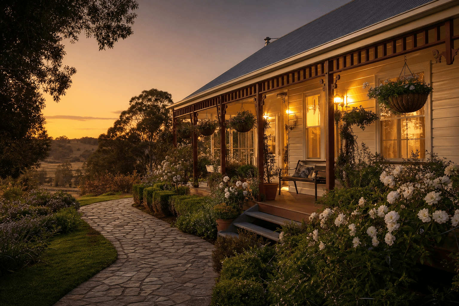 Australian motel exterior at dusk — hotel and motel business interruption cover