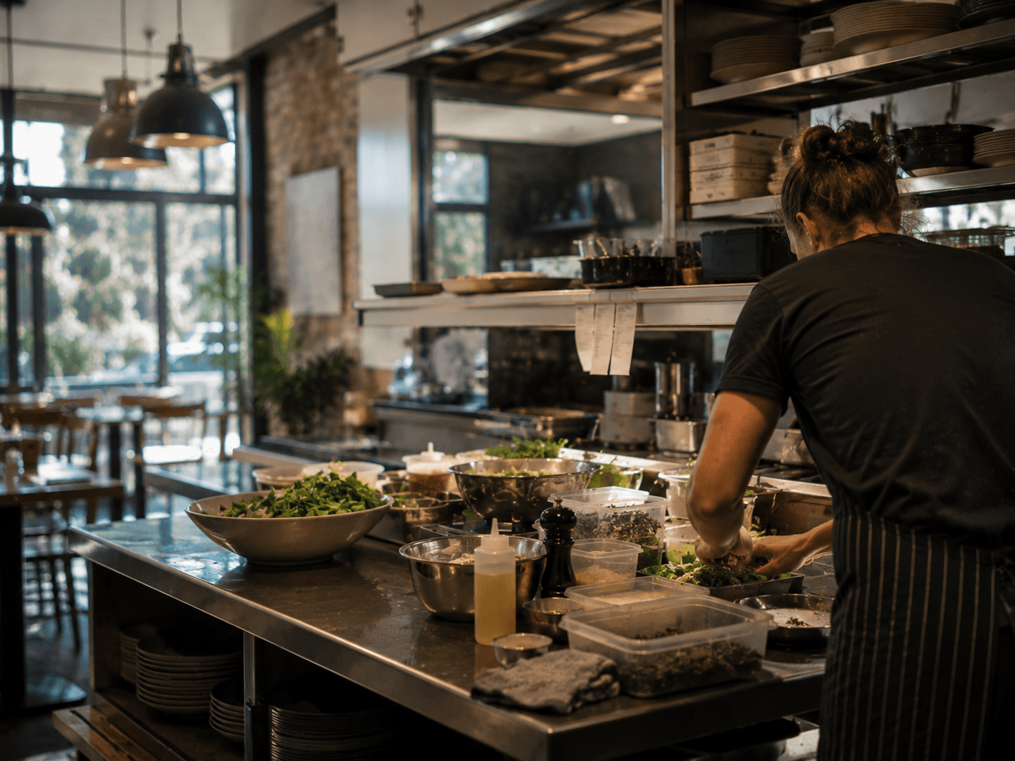 Café and venue kitchen prep station — venues and cafés